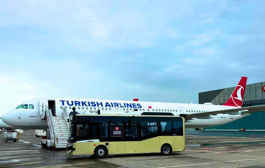 Karsan's autonomous electric airport shuttle bus has begun testing at Istanbul Airport